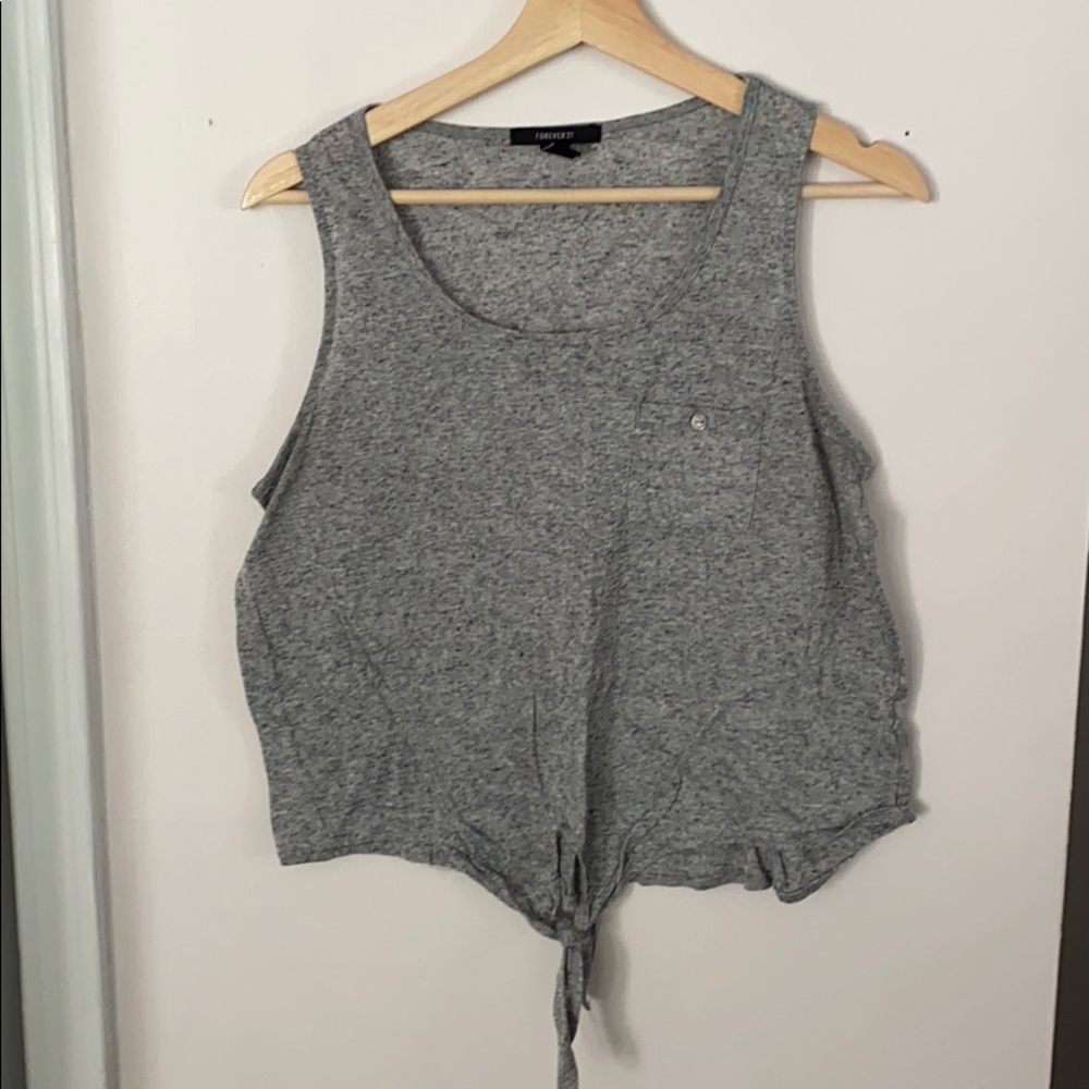 Grey Cropped Tank